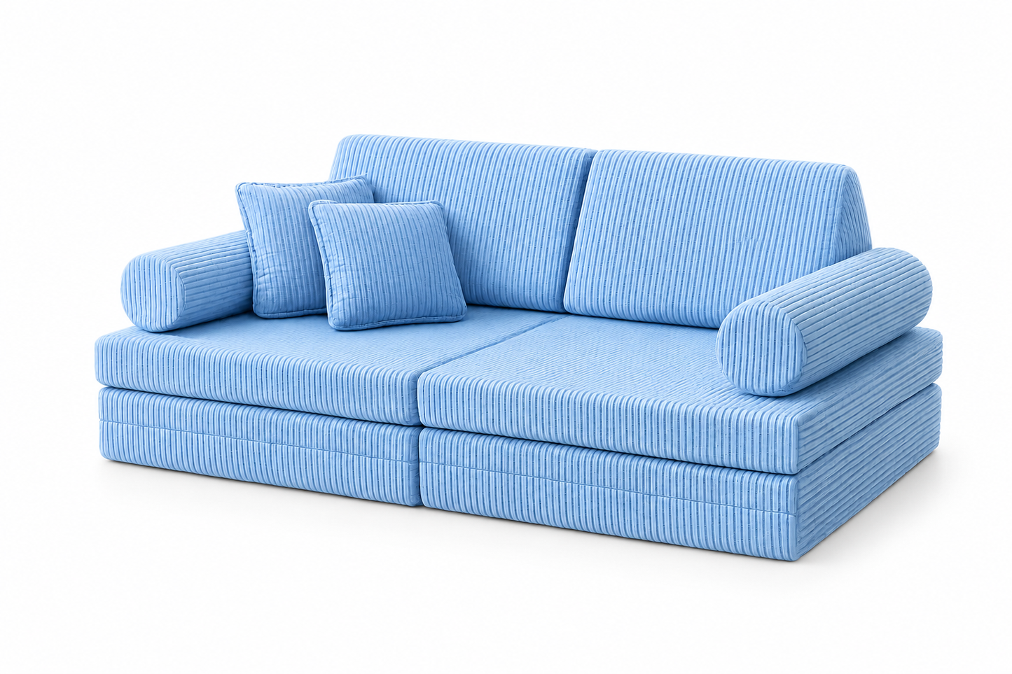 Spielsofa mit CORD-Bezug – 160 × 80 cm mit Kissen